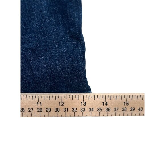 ModCloth The Grier Wide Leg Flare Jeans Ultra High Rise Dark Blue Wash plus 26 - Picture 10 of 12